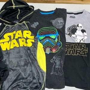 Boys Star Wars Long Sleeve Shirt Lot (3) size 10/12